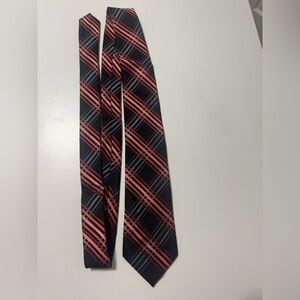 Express Black and Red Checkered Tie